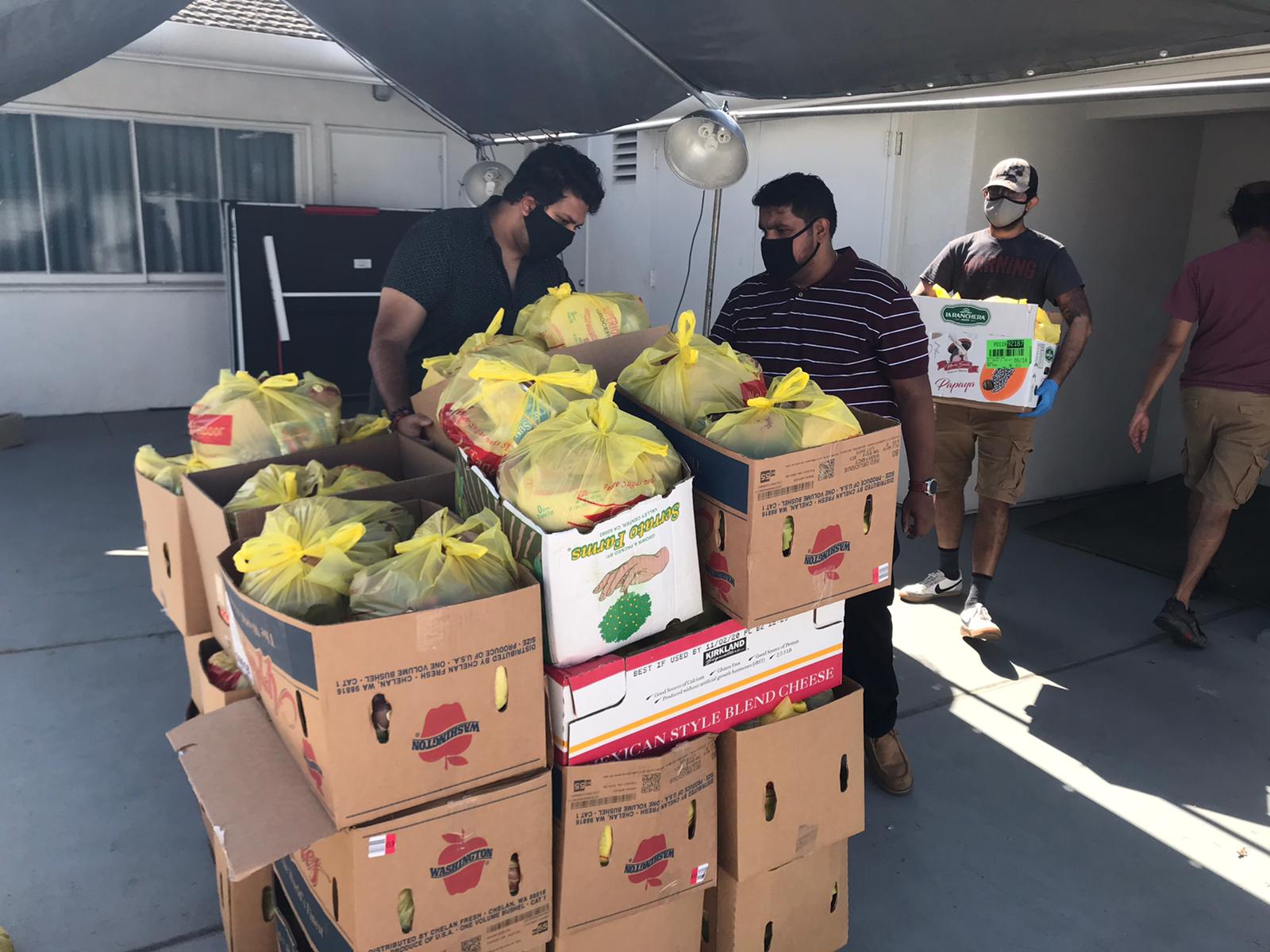 Once each bag is created, they’re transported to the staging area as our site prep team setup the loading area. Volunteers have delivered large quantity of bags to homeless shelters, students at Cal State Long Beach, and other meal drives.
